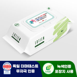 로티엔 퓨어 그린 40g 플레인 물티슈 (80매)