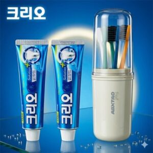 크리오 AR 초극세모칫솔 5개 +크리오 치약 120g 2개 + 휴대용 양치컵 크리오 AR 초극세모칫솔 5개 +크리오 치약 120g 2개 + 휴대용 양치컵