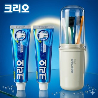 크리오 AR 초극세모칫솔 5개 +크리오 치약 120g 2개 + 휴대용 양치컵 크리오 AR 초극세모칫솔 5개 +크리오 치약 120g 2개 + 휴대용 양치컵