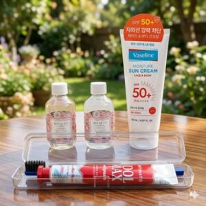 애경 바세린 선크림 150ml+부케가르니 샴푸+바디워시+쿨맥스민트 치약+AR초극세모칫솔 애경 바세린 선크림 150ml+부케가르니 샴푸+바디워시+쿨맥스민트 치약+AR초극세모칫솔