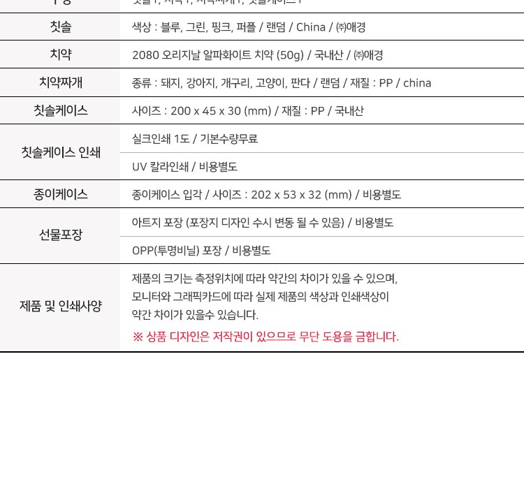 애경2080미세모 뉴2080화이트치약 치약짜개 칫솔치약세트 상세 이미지