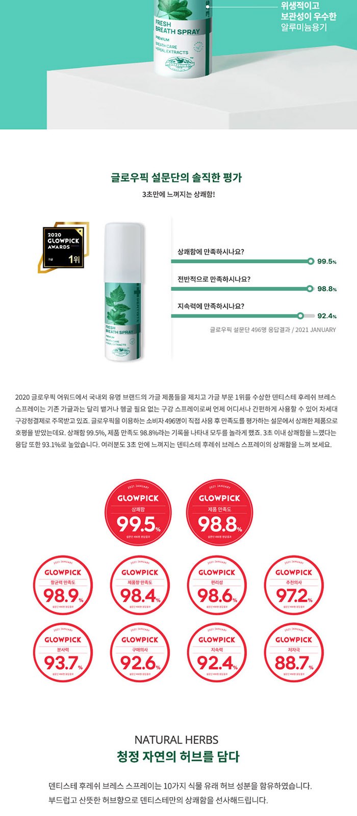 휴대 여행용 발레아 립밤 덴티스테 가글 스프레이 세트 상세 이미지